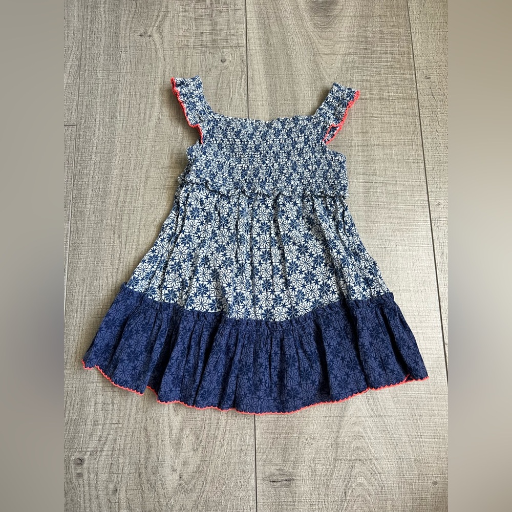George Navy and White Floral Kids Dress 2T